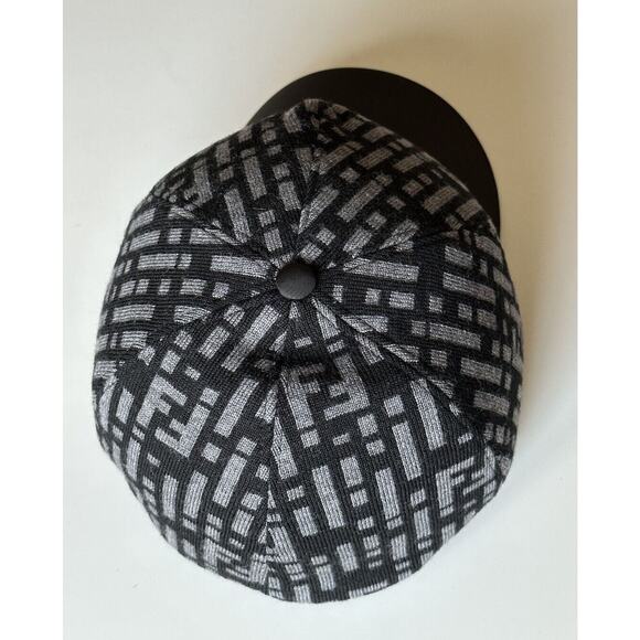 Fendi Logo Baseball Cap Grey/Black Hat Made in Italy FXQ782 NWT $530 main image 4